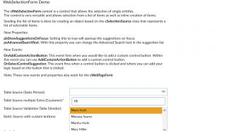 DataFlex 2026 - WebSelectionForm