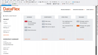 DataFlex 2026 - Workspace Dashboard Package Manager