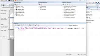 DataFlex Reports Standard Edition 2025 - Customer Comments - StateName SQL function