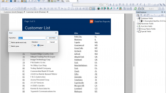 DataFlex Reports Standard Edition 2025 - Customerlist - Search in Preview